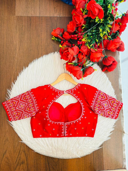 Petal Thread  Embroidery Blouse