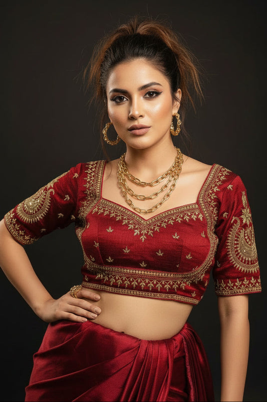 Madhuri Vichitra Silk Blouse