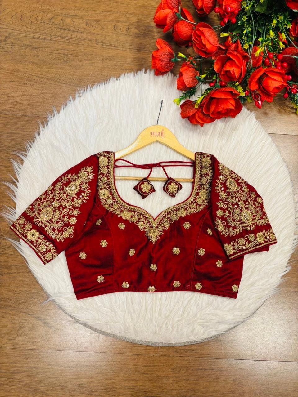 Emerald Vine Zari New Designer Blouse
