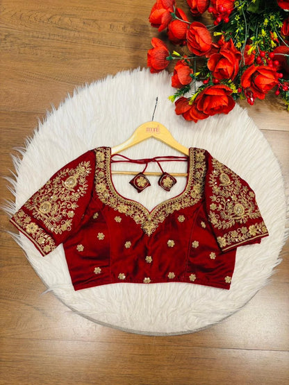 Emerald Vine Zari New Designer Blouse