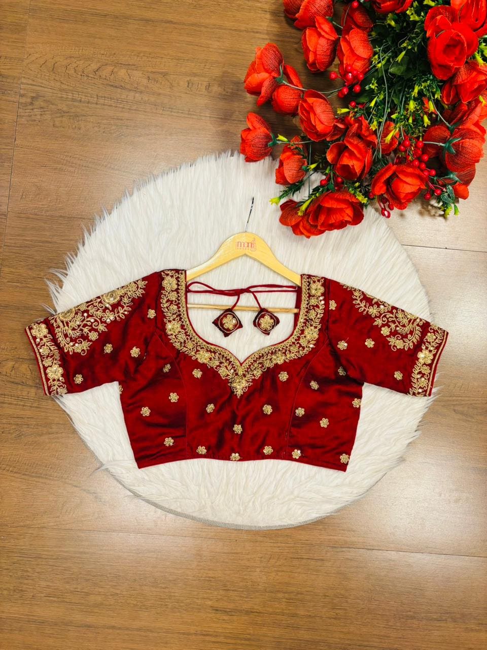 Emerald Vine Zari New Designer Blouse