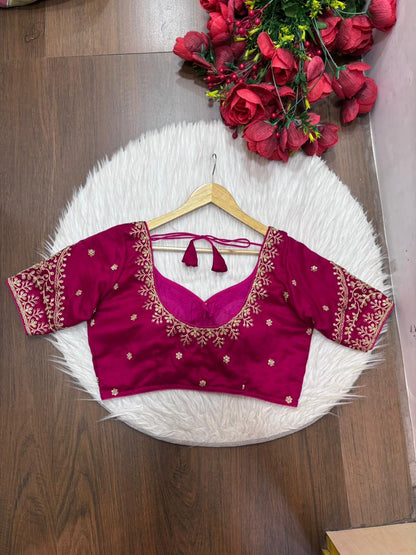 The Secret Leaf (Vichitra Silk Blouse)