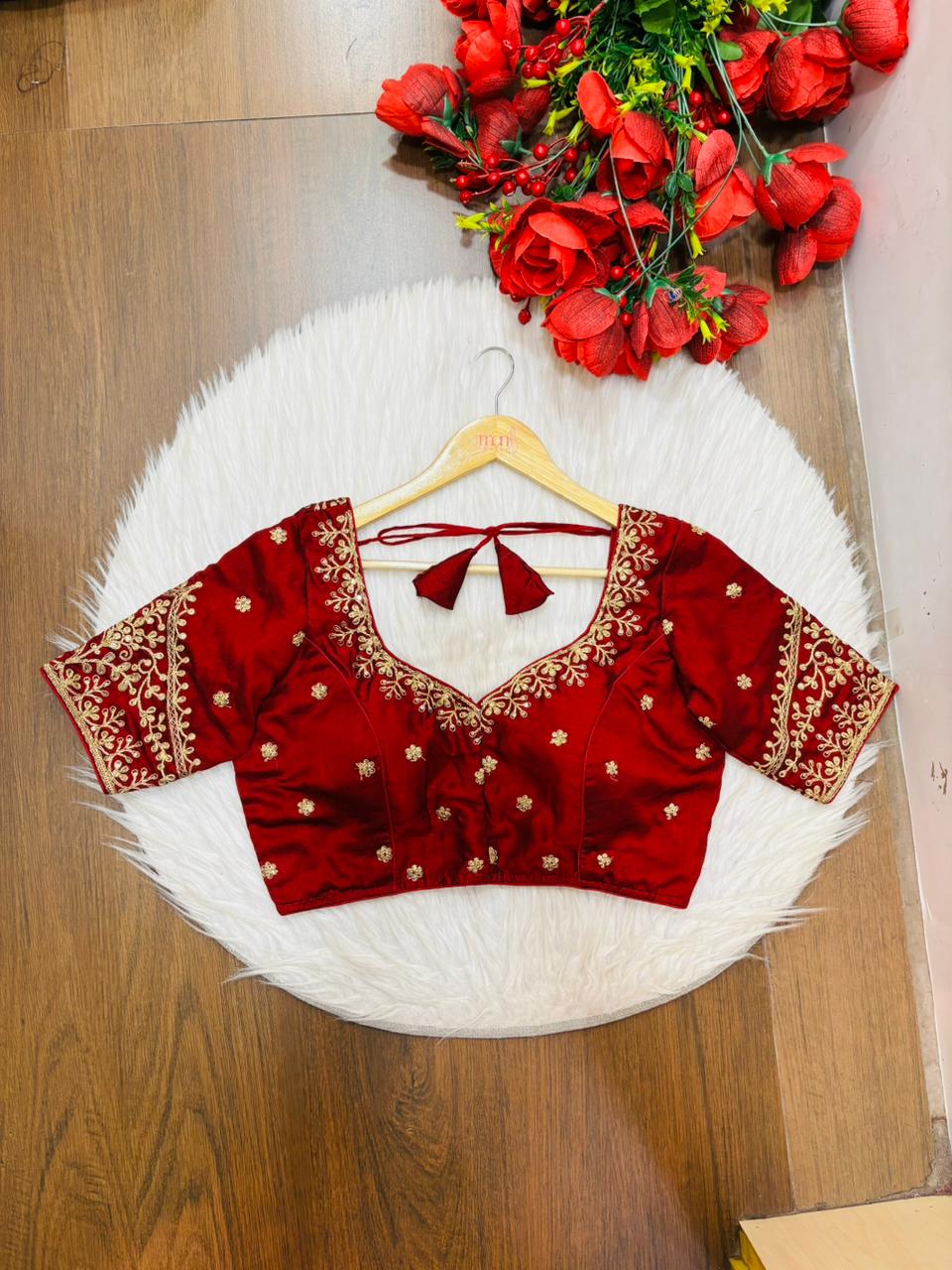 The Secret Leaf (Vichitra Silk Blouse)