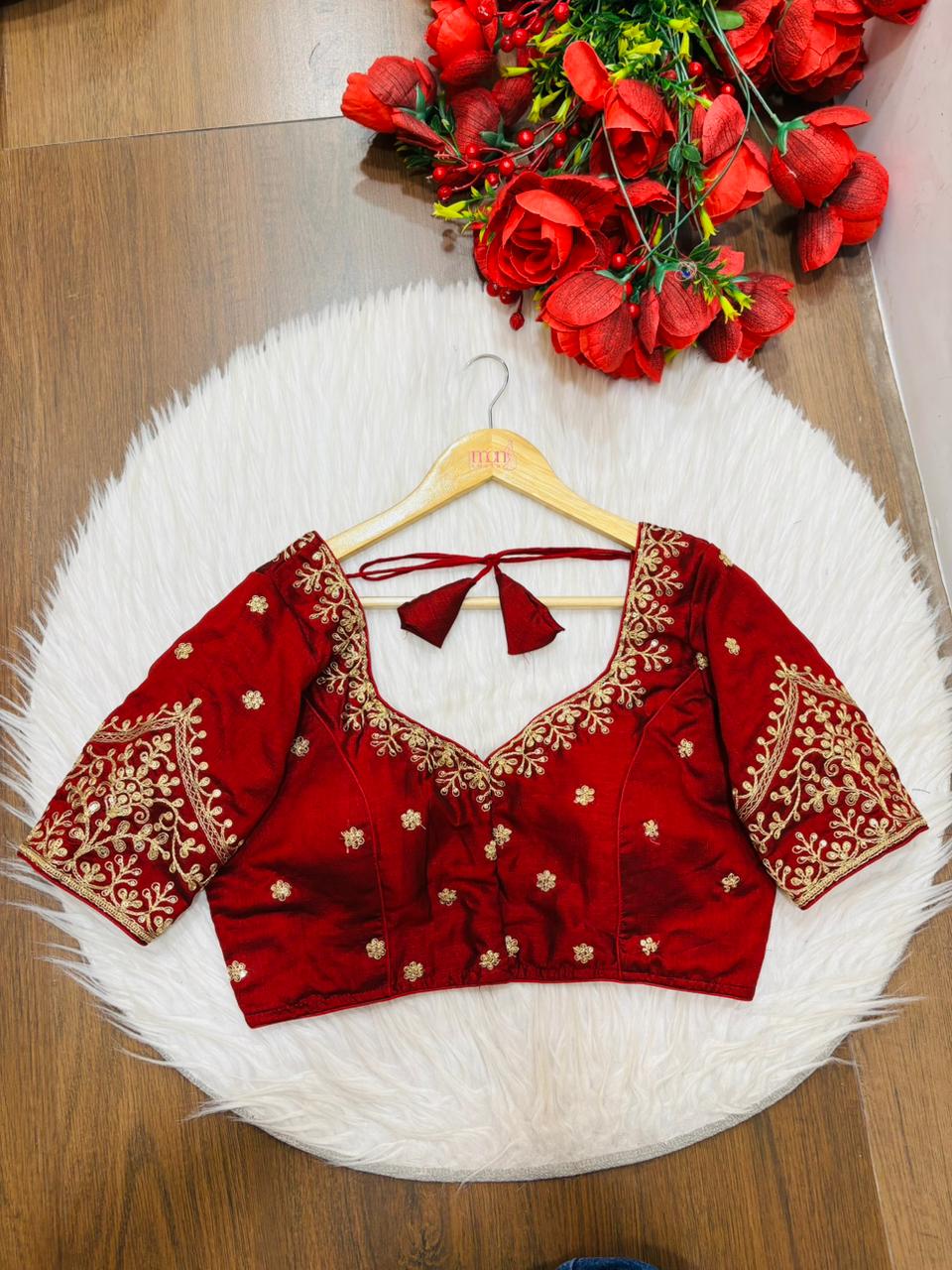 The Secret Leaf (Vichitra Silk Blouse)
