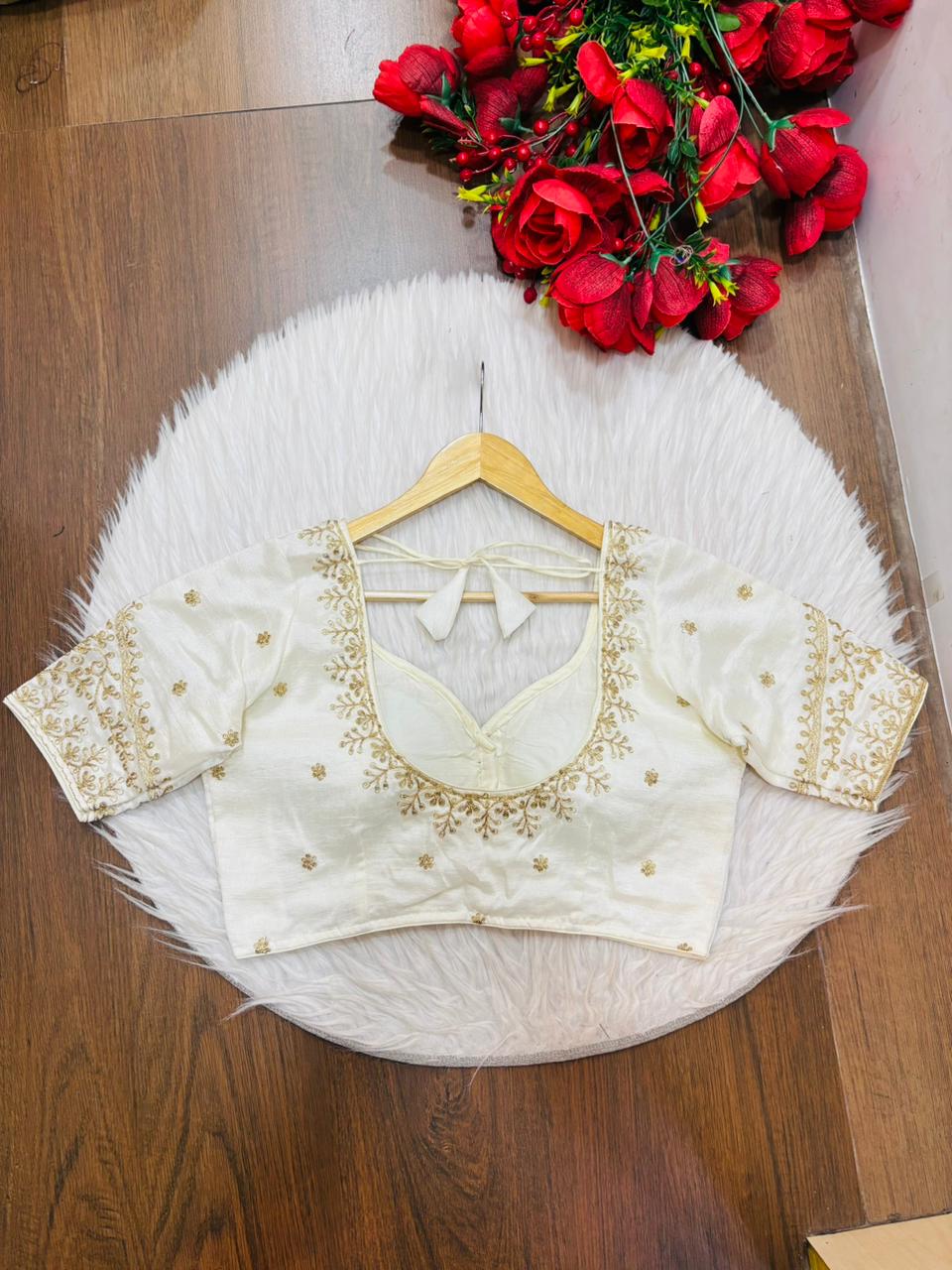 The Secret Leaf (Vichitra Silk Blouse)
