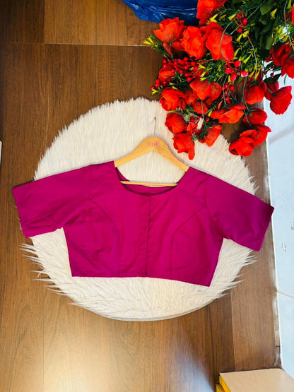 Plum Wave Solid Colour Blouse