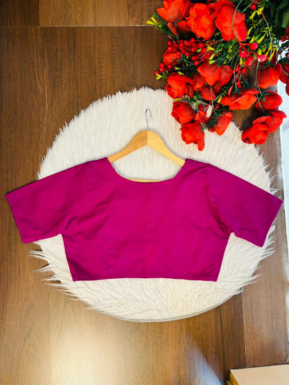 Plum Wave Solid Colour Blouse