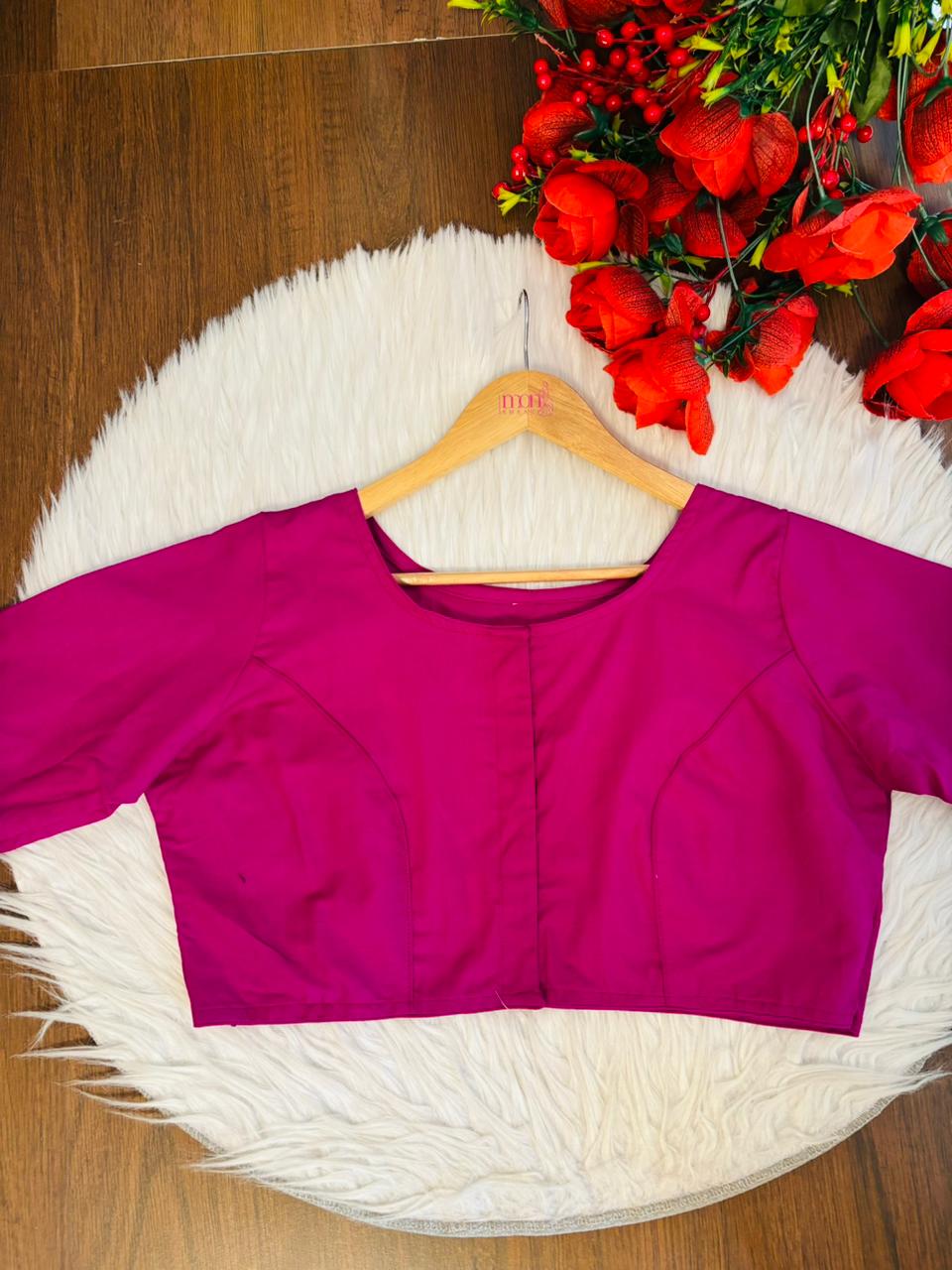 Plum Wave Solid Colour Blouse