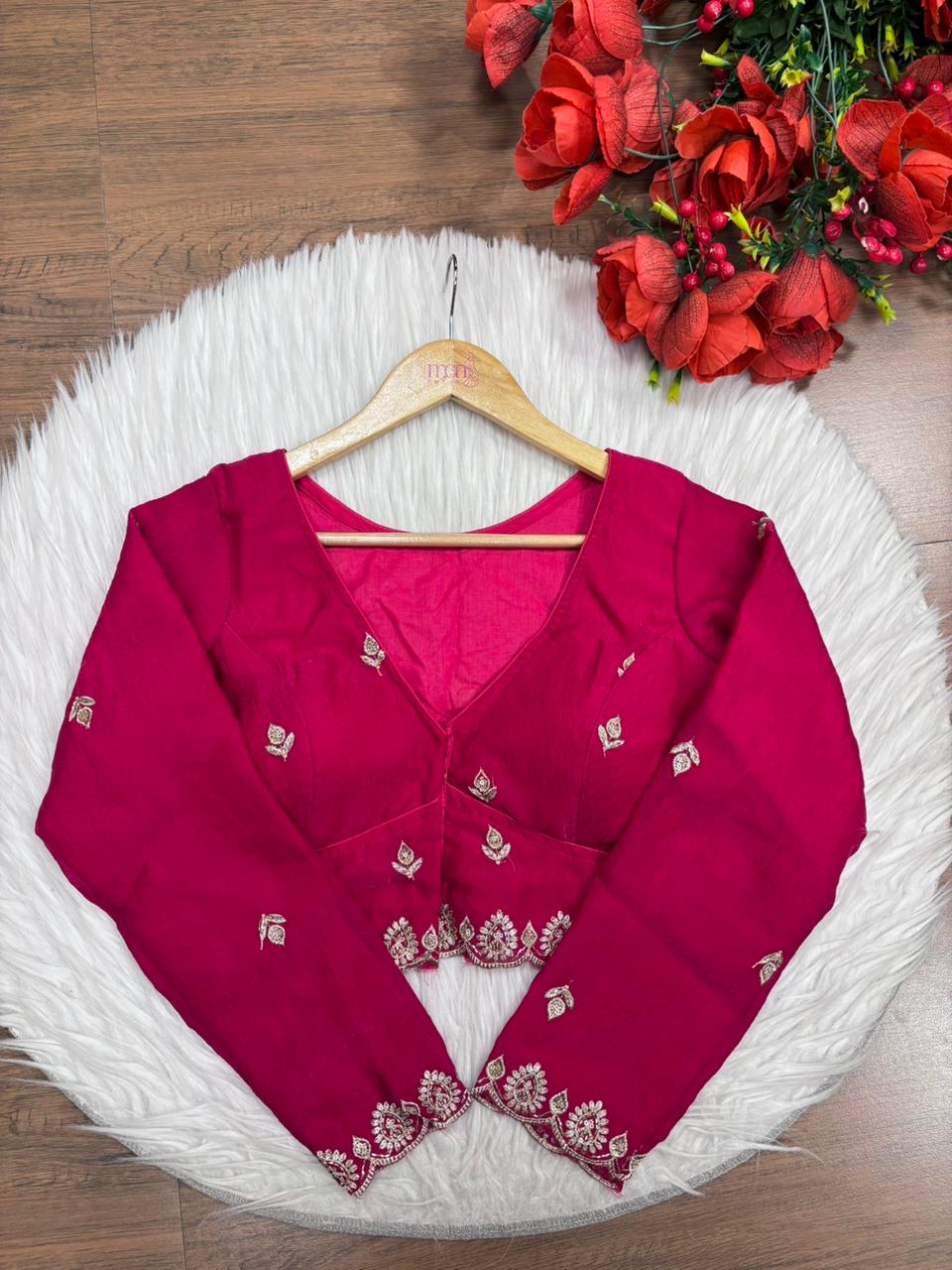 Mon Amaar Rani Emerald Blouse(Only Blouse)