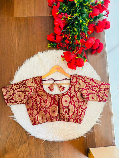 Dreamy Lens-Katan Silk Banarasi Blouse