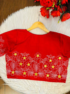 Mirror Magic & Flowers- Embroidered Blouse