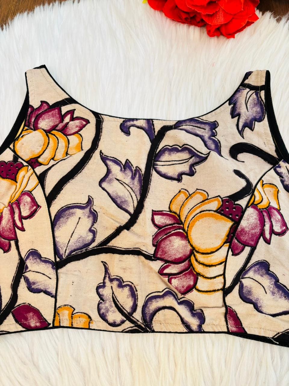 Fleur Essence kalamkari-Designer Blouse