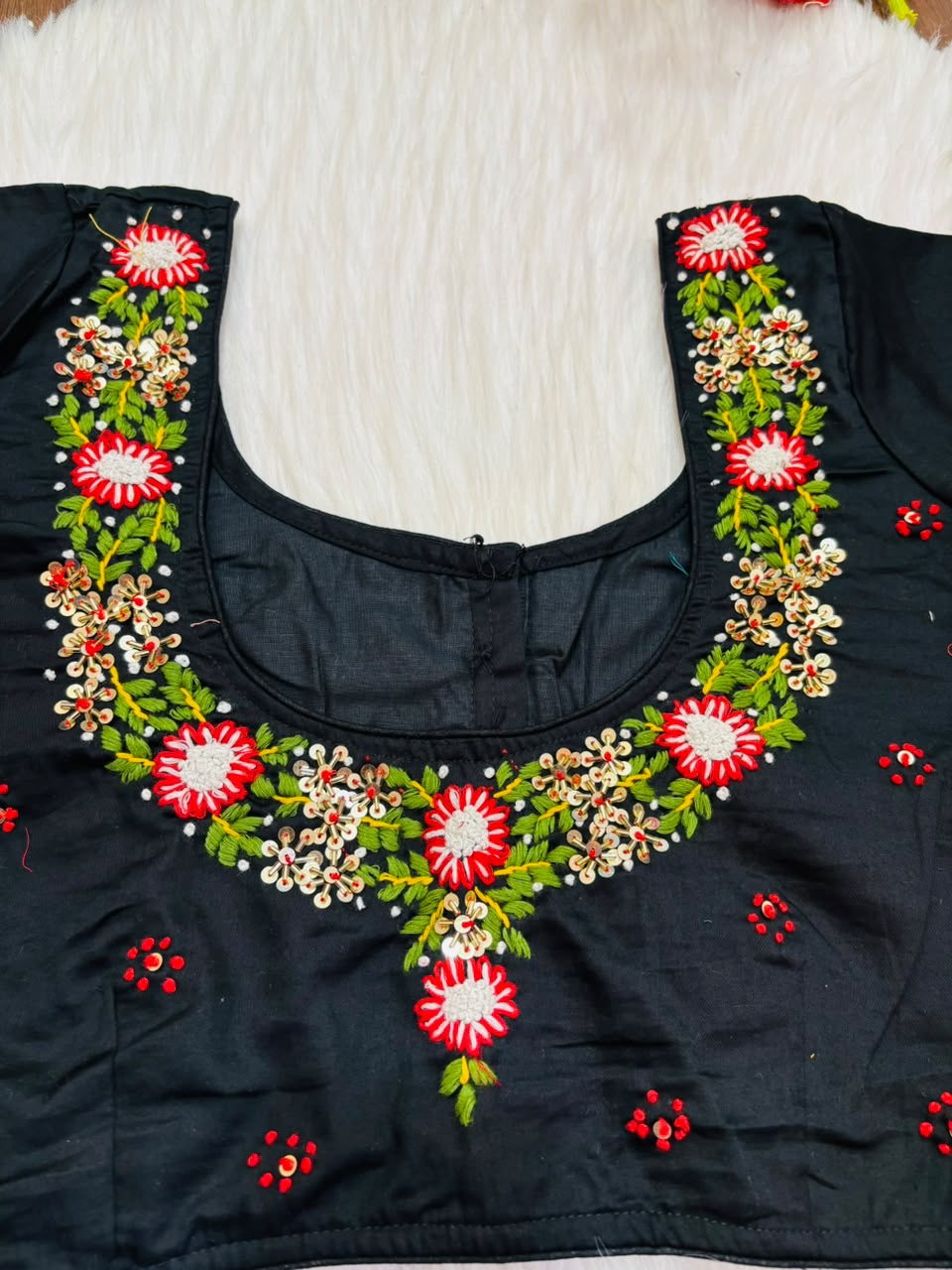 Blooming Scarlet Handwork Blouse