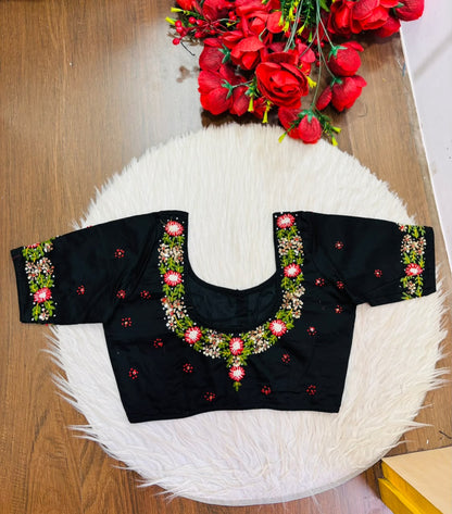 Blooming Scarlet Handwork Blouse