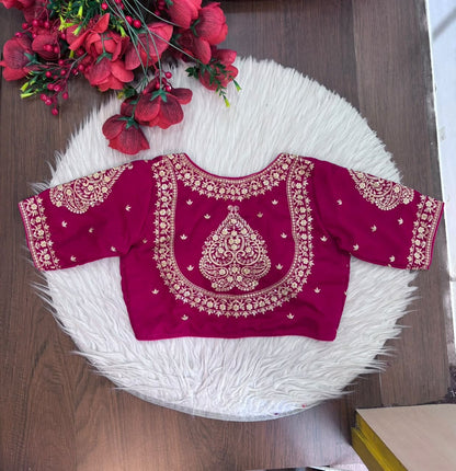 Portrait of Royalty Vichitra Silk Blouse
