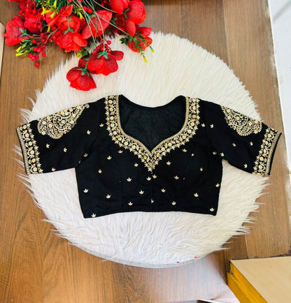 Portrait of Royalty Vichitra Silk Blouse
