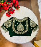 Portrait of Royalty Vichitra Silk Blouse