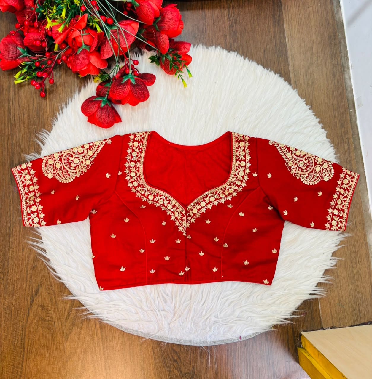 Portrait of Royalty Vichitra Silk Blouse