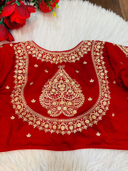 Portrait of Royalty Vichitra Silk Blouse