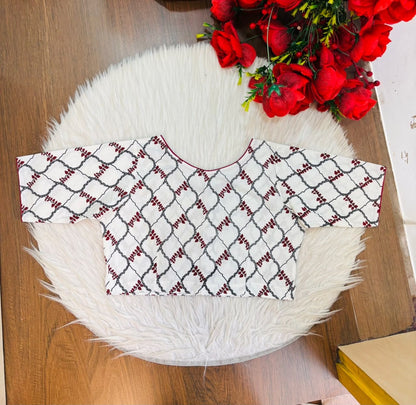 Signature Print Cotton Blouse