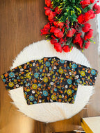 Retro Sketch Kalamkari Designer Blouse