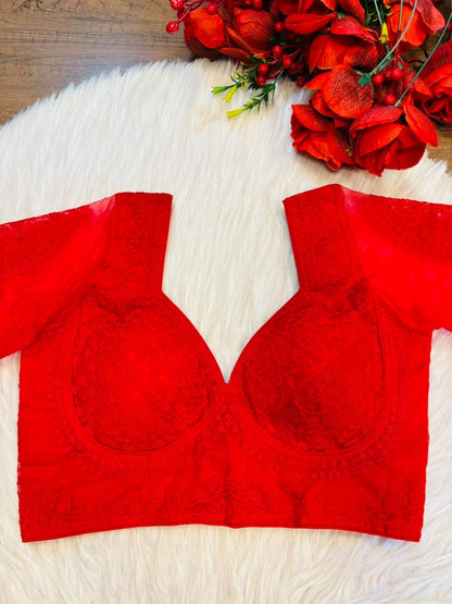 Inspired by Royal Grace Organza Embroidered Blouse