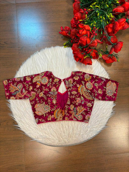 Own The Crown – Designer Zari & Sequins Crepe Blouse