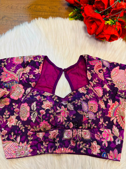 Own The Crown – Designer Zari & Sequins Crepe Blouse