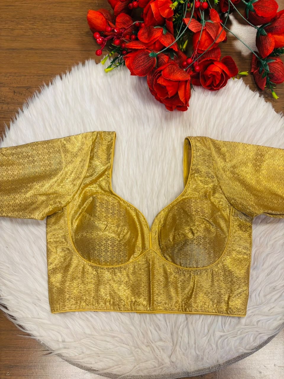Golden Shine Brocade Blouse