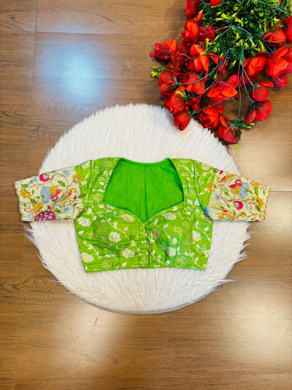 Language of Flowers – Designer Tissue Jacquard Blouse