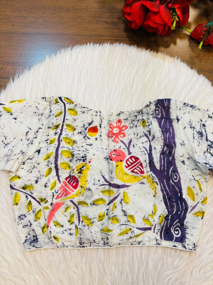 Song of the Sparrow – Batik Designer Blouse