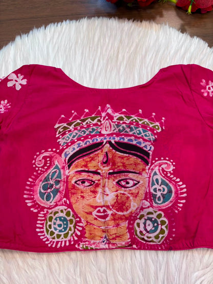 Mahishasuramardini Batik Silk Blouse