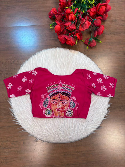 Mahishasuramardini Batik Silk Blouse