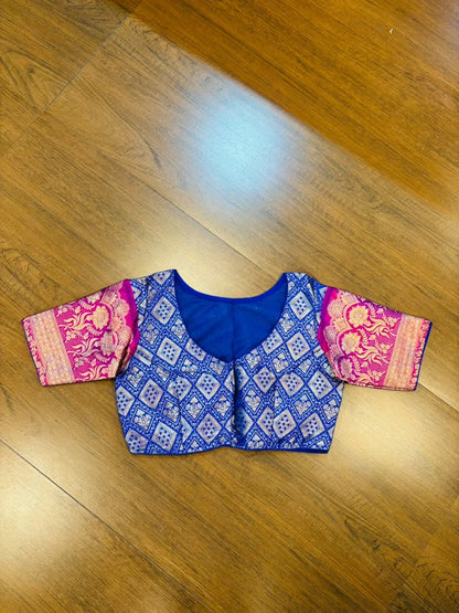 Rajeshwari Grace- Katan Silk Banarasi Zari Woven Designer Blouse
