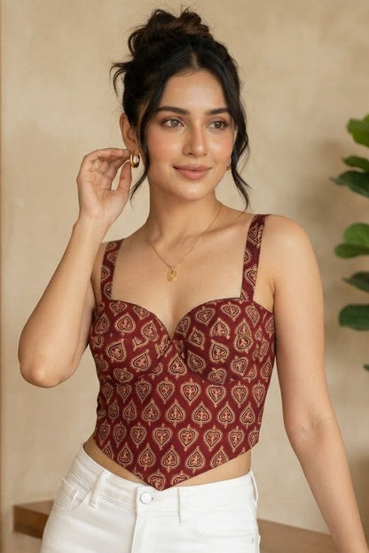 Desi Icon Ajrakh Print Blouse