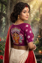 Mahishasuramardini Batik Silk Blouse