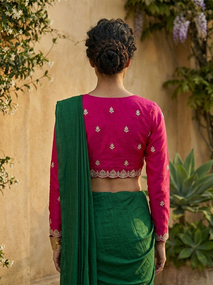 Mon Amaar Rani Emerald Blouse(Only Blouse)
