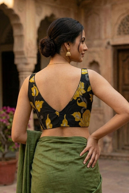 Fleur Essence kalamkari-Designer Blouse