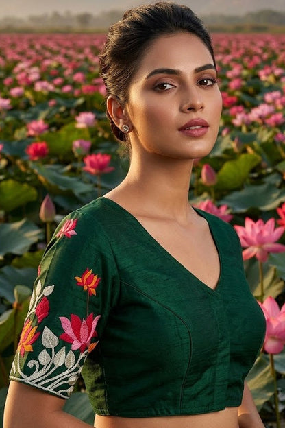 Lost in Lotus  -Designer Blouse