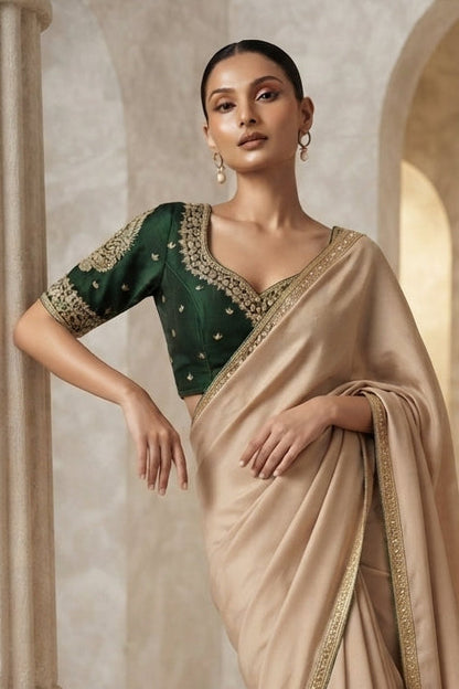 Portrait of Royalty Vichitra Silk Blouse