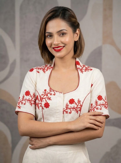 Royal Vine Embroidery - Designer Blouse