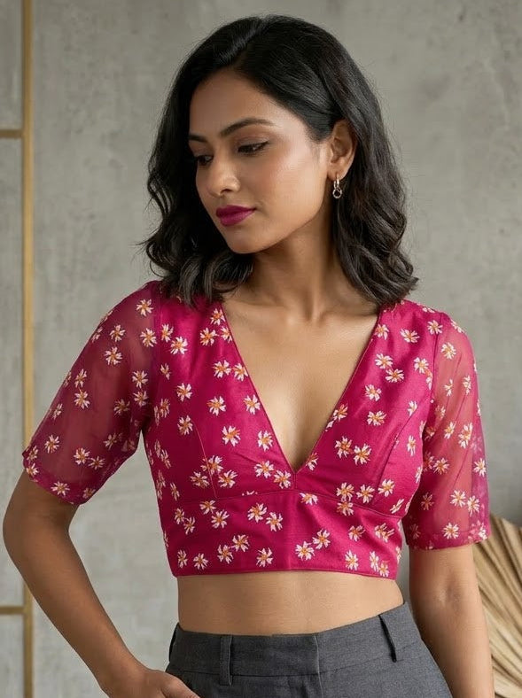 Shiuli Radiance – Designer Organza Blouse