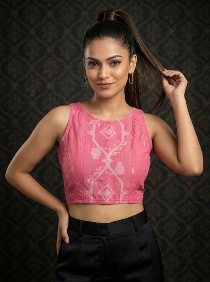 Woven to Impress – Cotton Jamdani Woven Designer Blouse