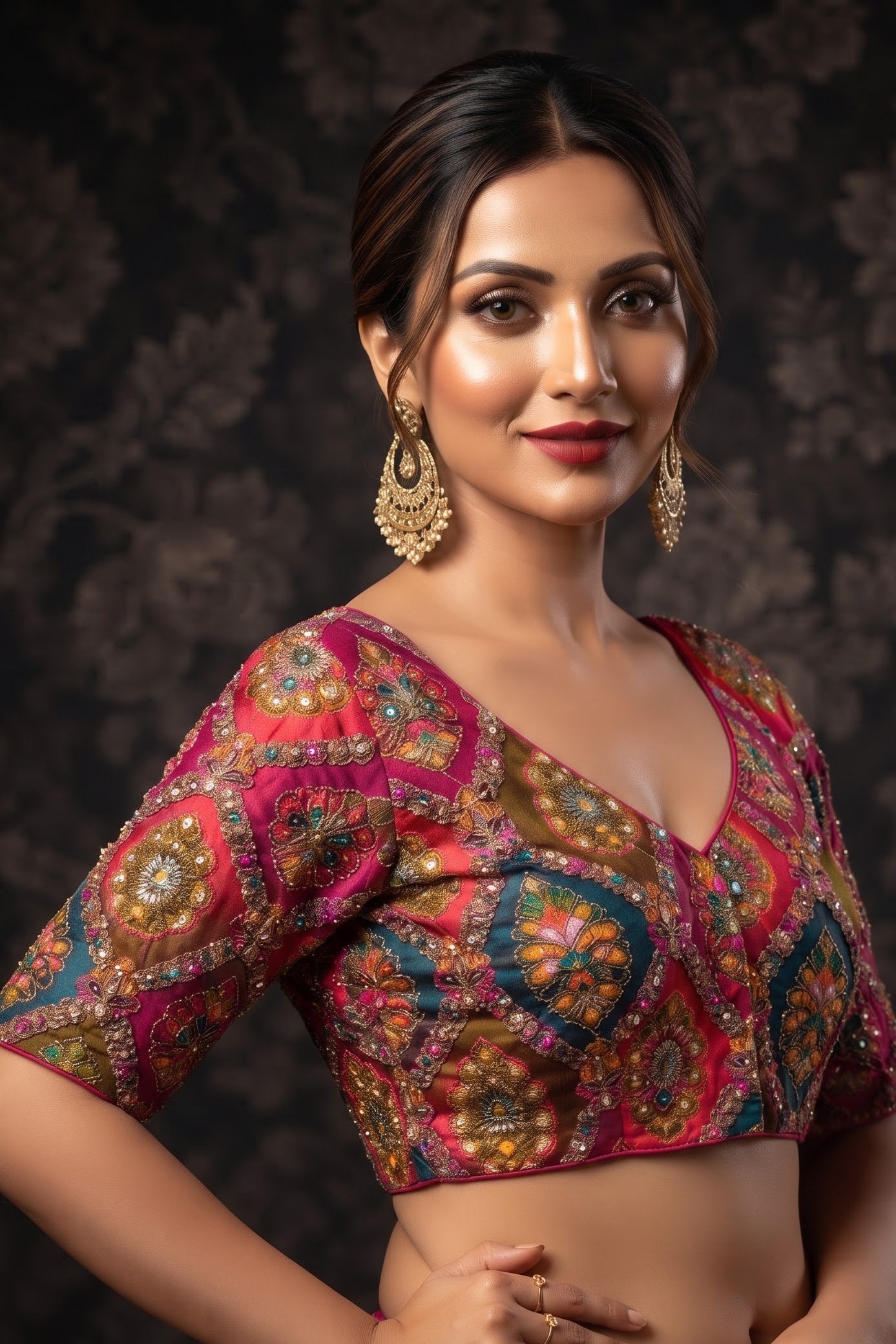 Dreams Become Design – Designer Zari & Sequins Crepe Blouse