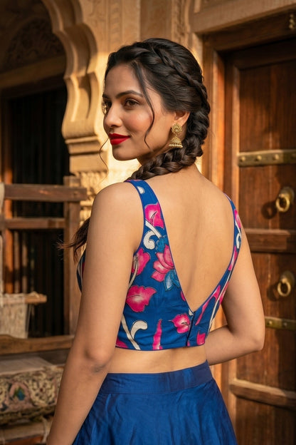 Fleur Essence kalamkari-Designer Blouse