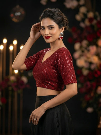 The Sequin Glitz-Designer Blouse