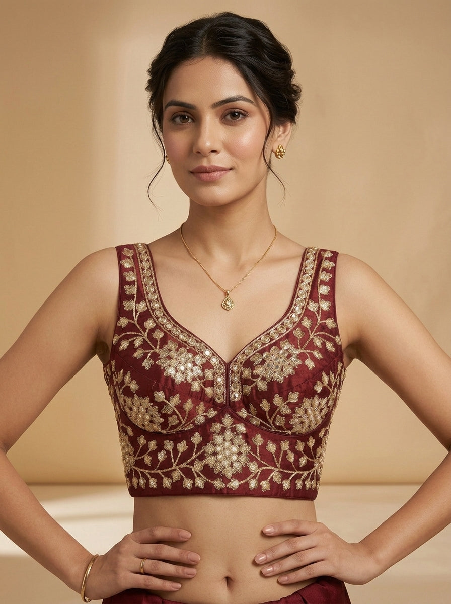Stardust Royale Rangoli Silk Designer Blouse