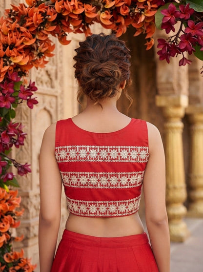 Scarlet Daisy Designer Organza   Blouse