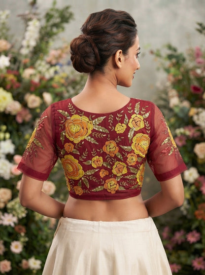 Threads of Flowers -Designer Blouse